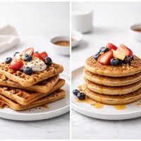 Healthy Sourdough Whole Grain Waffles and Pancakes