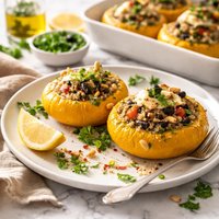 Healthy Stuffed Patty Pan Squash
