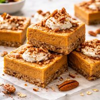Healthy Sweet Potato Bars with Oatmeal Whole Wheat Cookie Crust