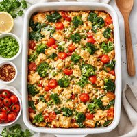 Healthy Vegetable and Cheese Strata