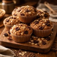Healthy W W Oatmeal Raisin Muffins