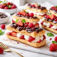 Hearts Delight Eclair Made with Puff Pastry Sheets