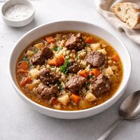 Hearty Beef and Barley Soup with Root Vegetables