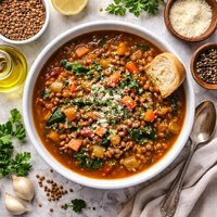 Hearty Brown Lentil Soup