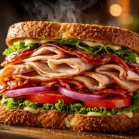 Hearty Family Size Turkey Sandwich