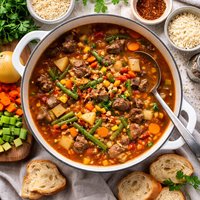 Hearty Hoosier Beef Vegetable Soup