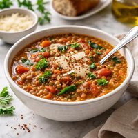 Hearty Lentil and Tomato Soup