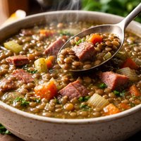 Hearty Lentil Ham Soup