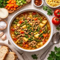 Hearty Meat and Vegetable Soup