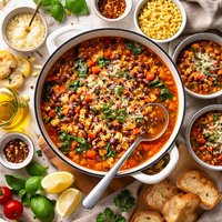 Hearty Pasta and Bean Soup