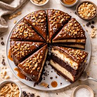 Heaven and Hell Cake with Peanut Butter Ganache