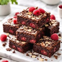 Heavenly Raspberry Almond Mocha Brownies
