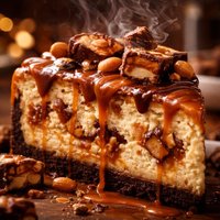 Heavenly Snicker Packed Cheesecake
