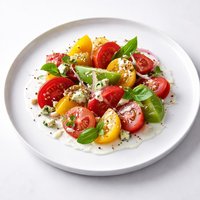 Heirloom Tomato Salad with Buttermilk Dressing and Blue Cheese
