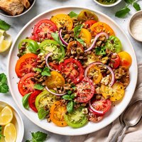 Heirloom Tomato Salad with Crisped Capers