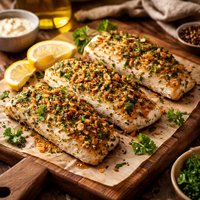 Herb-Crusted Baked Fish