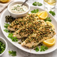 Herb Baked Fish with Tartar Sauce