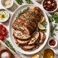 Herb Cheese Boneless Leg of Lamb