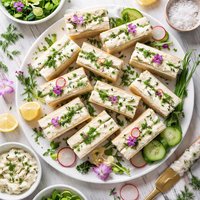 Herb Cheese Tea Sandwiches