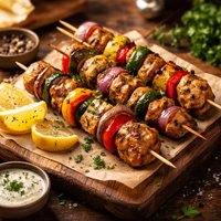 Herb Chicken Vegetable Kabobs