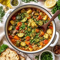 Herb Crusted Vegetable Stew