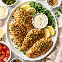 Herb Italian Parmesan Encrusted Chicken