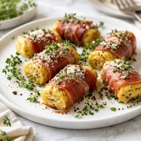 Herb Polenta Baked in Prosciutto