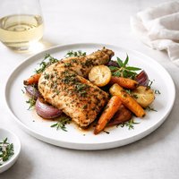 Herb Roasted Chicken with Vegetables and Wine Crock Pot