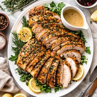 Herb Roasted Turkey Breasts with Pan Gravy