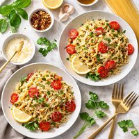 Herbed Angel Hair Pasta for 2
