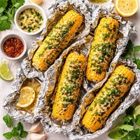 Herbed Corn on the Cob Grilled in Foil