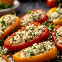 Herbed Feta Stuffed Mini Bell Peppers
