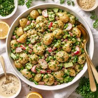 Herbed Potato Salad with Tahini Dressing