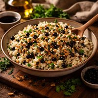 Herbed Rice with Currants in Olive Oil and Balsamic Vinegar