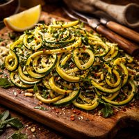 Herbed Zucchini Spirals