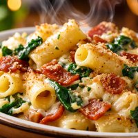 Hidden Valley Four Cheese Pasta Bake with Spinach and Bacon Rsc