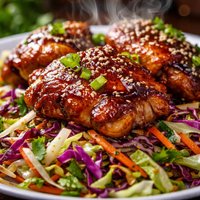 Hoisin Glazed Chicken with Cabbage Slaw