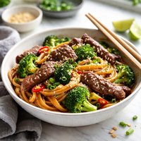 Hoisin Noodles with Beef and Broccoli