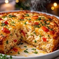 Holiday Crustless Crab Quiche