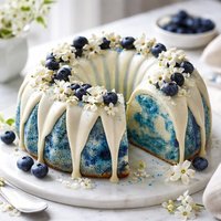 Holland Bols Blue White Chocolate Pudding Bundt Cake