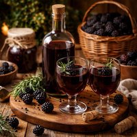 Homemade Blackberry Wine