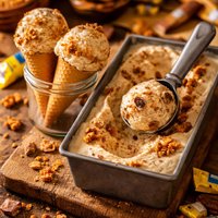 Homemade Butterfinger Ice Cream