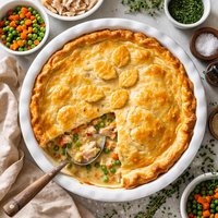 Homemade Chicken Pot Pie with Herbed Gravy