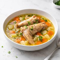 Homemade Chicken Soup with Wings