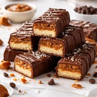 Homemade Cookie Caramel and Chocolate Candy Bars