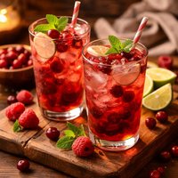 Homemade Cranberry Raspberry Wine Cooler
