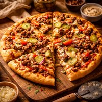 Homemade Hamburger Pizza