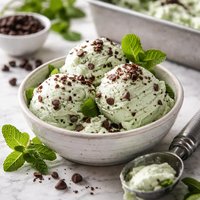 Homemade Mint Chocolate Chip Ice Cream