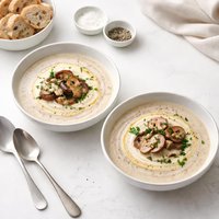 Homemade Mushroom Soup for Two