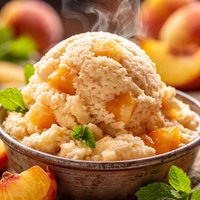 Homemade Peach Ice Cream